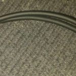 A close up of the end of a cable