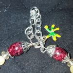 A close up of the beads on a necklace